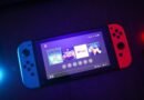 Nintendo Switch console turned on with Joy-Con controls